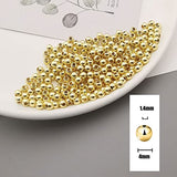 1000 pcs 4mm Gold Beads for Jewelry Making Findings Gold Plated Round Spacer Beads Long-Lasting Non Tarnish