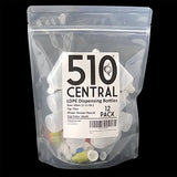 510 Central 50mL LDPE Plastic Thin Tip Dropper Bottles (12 Pack, Multi Color Caps)