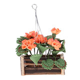 Tongina 1/12 Clay Plants Hanging Flower Basket Kit for Dolls House Garden Accessory