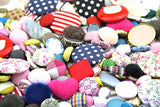 One Pack of 100g Fabric Craft Mixed Colors of Various Shaped Buttons for DIY, Sewing and Crafting