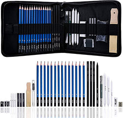 Shuttle Art Sketching and Drawing Pencils Set, 37-Piece Professional Sketch  Pencils Set in Zipper Carry Case, Drawing Kit Art Supplies with Graphite