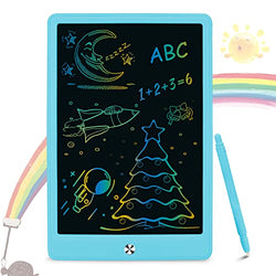 LCD Writing Tablet, 11'' Colorful Toddler Doodle Board Drawing Tablet, Kids Drawing Pad Erasable Reusable Electronic Drawing Pads, Learning for 3 4 5 6 Years Old Girls Boys(Blue)