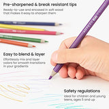 Arteza Kids Scented Colored Pencils, Set of 24 Easy-to-Grip Pencil Crayons and Land Animals Coloring Book Kit, Art Supplies for School, Home, Doodling, and Drawing