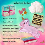 2Pepers Make Your Own Unicorn Pillow Kit Arts and Crafts for Girls (No Sewing Needed), DIY Stuffed Plush Pillow Craft kit for Kids, Unicorn Gifts for Girls, Unicorn Doll Bedroom Decor Project