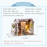 Flever Dollhouse Miniature DIY House Kit Creative Room with Furniture for Romantic Gift (Happy Time(Plus Dust Proof and Music Box))