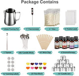 Complete Candle Making Kit,Candle Making Supplies,DIY Arts and Crafts Kits for Adults,Beginners,Kids Including Wax, Wicks, 6 Kinds of Scents,Dyes,Melting Pot,Candle tins