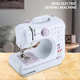 Mini Sewing Machines, Lightweight Electric Automatic Double Threads Household Sewing Machine with Foot Pedal,Needle Threader and Other Accessories Perfect for Sewing All Types of Fabrics wit
