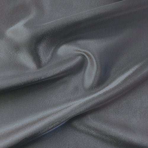 Crepe Back Satin Bridal Fabric Drapery Soft 60" Inches By the Yard (10 YARD, Grey)