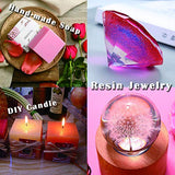 Epoxy Resin Silicone Molds, 6 Pack Art Resin Molds for Casting Resin Paperweight, Soap, Candle,