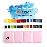 Paul Rubens Artist Grade Watercolor Paint Set, 24 Colors with Portable Metal Box for Artists, Beginners, Hobbyists, Students