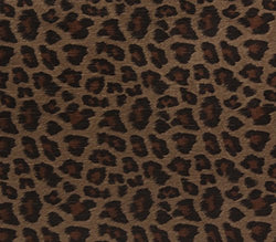 Chenille VELVET Upholstery Drapery Fabric Brown Leopard Panthera Toffee / 54" w / Sold by the yard