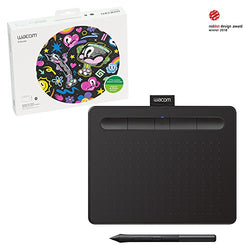 Wacom Intuos Wireless Graphic Tablet, with 2 Free Creative Software downloads, 7.9" x 6.3", Black