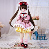 ICY Fortune Days 1/4 Scale Anime Style 16 Inch BJD Ball Jointed Doll Full Set Including Wig, 3D Eyes, Clothes, Shoes (ANNI)