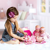 Adora PlayTime Baby Little Princess Vinyl 13" Girl Weighted Washable Cuddly Snuggle Soft Toy Play Doll Gift Set with Open/Close Eyes for Children 1+ Includes Bottle