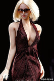 1/6 F23 POPTOYS / Famle Action Figure Dress / Monroe Evening Dress Red