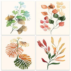 Diamond Painting Colorful Leafs 4 Pack DIY 5D Full Diamond Painting Art Kit for Adult Kids Beginner Diamond Crafts Home Wall Decoration Painting Boy Girl Birthday Christmas Gift 11.8 × 11.8 Inch