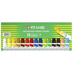 15 color matte watercolor (12ml) poly in tube (japan import)
