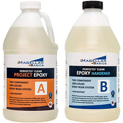 Magellan Basics Perfect Clear Bar Table Top Epoxy Resin Coating for Wood Tabletops, Skateboards, Arts & Crafts - 1 Gallon Kit
