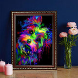 5D Diamond Painting Kits for Adults Full Drill 12x16 inch Crystal Rhinestone Cross Stitch Embroidery Diamond Painting Dog Arts Craft for Living Room Home Wall Decor Gift