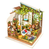 Rolife DIY Dollhouse Miniature Kit,House Kit with Dollhouse Furniture,Wooden Dollhouse Miniature Kits,Birthday/Christmas for Handicraft Lovers,Women and Girls(Miller's Garden)