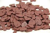 RayLineDo One Pack of About 200pcs Coffee 20mm Heart Shaped Painted 2 Hole Wooden Buttons Package