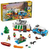 LEGO Creator 3in1 Caravan Family Holiday 31108 Vacation Toy Building Kit for Kids Who Love Creative Play and Camping Adventure Playsets with Cute Animal Figures (766 Pieces)