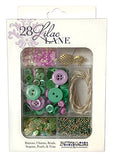 Aloha - Craft Embellishment Kit Includes Buttons, Metal Charms, Sequins, Seed Beads, Pearl Flat