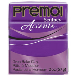 Premo Sculpey Polymer Clay 2 Ounces-Purple Pearl