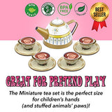 Kididdo 39 Pieces Tea Set for Little Girls Age 3,4,5,6|Pretend Play for Toddlers |Best Tea Party Gift Set with Food Accessories for Toddlers and Little Girls