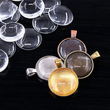 Swpeet 56Pcs Jewelry Making Kits, Including 28 Pieces 4 Colors Round Bezels with 28Pcs Glass Dome