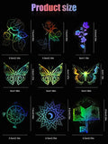 135PCS Shiny Resin Stickers Kalolary Holographic Stickers for Art Craft Adhesive Rainbow Magic Butterfly Stickers Waterproof Coloful Laser Sticker Decals for DIY Scrapbook Journal Laptop Water Bottles