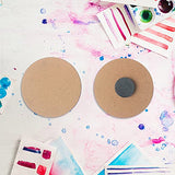 IVEI DIY MDF Wood Sheet Round Craft Magnet - Plain MDF Fridge Magnet Blanks Cutouts - Set of 10 with 3mm - 3in Diameter for Painting Wooden Sheet Craft, Decoupage, Resin Art Work & Decoration