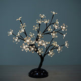 Lightshare 18-inch Crystal Flower LED Bonsai Tree, Warm White, 36 LED Lights, Clear Flower, Battery