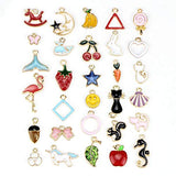 30pcs Mixed Style Fruit Christmas Charm Pendants for DIY Craft Making Jewelry Making Pendants