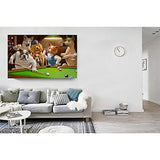 MMLUCK Art Deco Painting Wall Art Dogs Playing Pool Pool Billiards Picture Printed on canvasLiving Room Bedroom Decoration -40x60cm