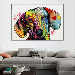 DIY 5D Diamond Painting Kit for Adults/Kids Large Size Dachshund Dog(70x140cm/28x56in) Diamond Embroidery Dotz Round/Square Full Drill Crystal Rhinestone Arts Craft Canvas Supply for Home Wall Decor