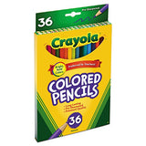 Crayola 684036 Short Barrel Colored Woodcase Pencils, 3.3 mm, 36 Assorted Colors/Set