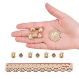 NBEADS 20PCS Brass Flower Cup Shaped Bead Caps/Cones Beads End Caps for Jewelry Making - Real