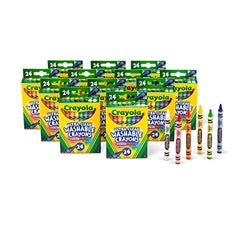 Crayola Ultra Clean Washable Crayons, Bulk Set, 12 Packs of 24 Count