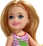 Barbie Club Chelsea Doll, 6-inch Blonde with Dinosaur-Themed Look,  (GMR96)