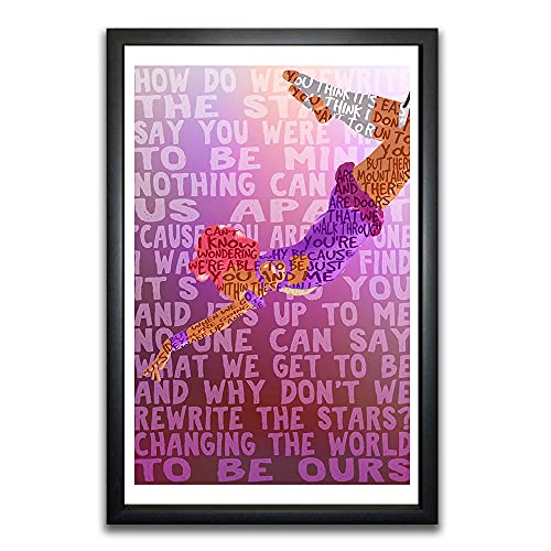 Anne The Greatest Showman text art framed print 11x17"