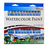 U.S. Art Supply 57-Piece Watercolor Painting Kit with French Easel, Watercolor Paint, 11"x14"