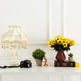 Velener Artificial Silk Sunflower with Rattan Vase Daisy Arrangement for Home Decor (6 Bunches)