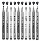 Precision Black Micro-Liner Fineliner Ink Pens - Waterproof Archival Ink Fine Point Micro Pen,