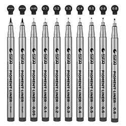 Precision Black Micro-Liner Fineliner Ink Pens - Waterproof Archival Ink Fine Point Micro Pen,