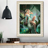 Forest Elf Magic Fairy Diamond Painting Kit for Adults, 5D Full Square Drill DIY Arts & Crafts Bling Artwork Decor Gift Set with Crystal Rhinestone Gems 11.81x15.75 inch