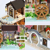 Flever Wooden DIY Dollhouse Kit, 1:24 Scale Miniature with Furniture, Dust Proof Cover and Music Movement, Creative Craft Gift for Lovers and Friends (Dream Back to Ancient Town)