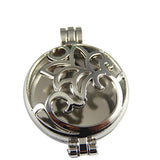 Wholesales 12pcs Mixed Silver 32mm Round Aromatherapy Pendant Locket Essential Oil Diffuser