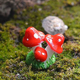 BigKoroStore brand fairy mushroom garden ornament plant pot or 1pcs people l miniatures silver figurines figurines miniatures or garden mushroom terrariu