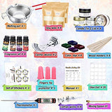 DIY Candle Making Supplies, Candle Making Kit for Adults and Kids with Tins, Stickers, Dyes, Fragrance Oil, Pot &More, Easy to Make Scented Candle with Natural Soy Wax Homemade Craft Gift Set